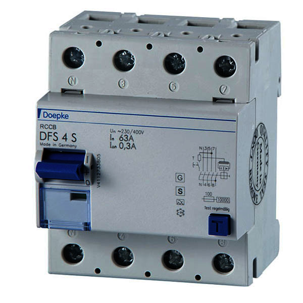 DFS4S Jordfeilbryter 125A - 500mA, Selektiv