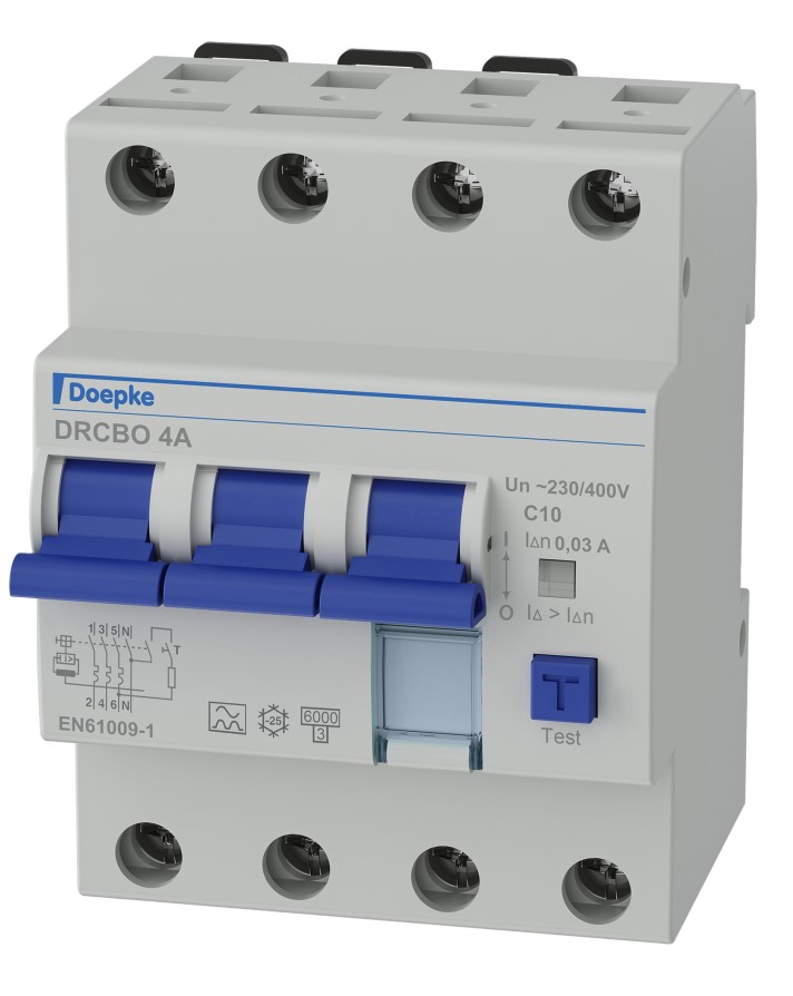 Jordfeilautomat FIC4 10A C 4P 30mA 4M