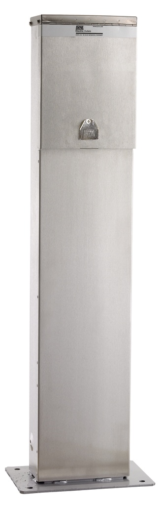 Multisøyle 4x216 stikkontakter 4x16Amp C kombiautomater + 4xkwh Sort