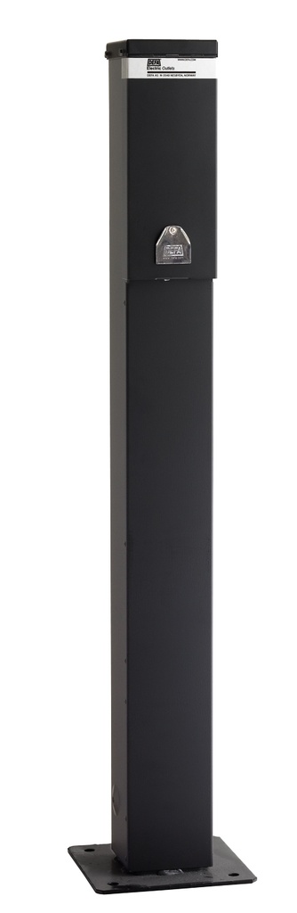 Base søyle 2 stikkontakter 1x16Amp C Kombivern Sort