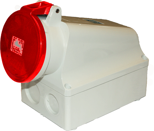 Stikkontakt vegg 363-6 IP44 400V