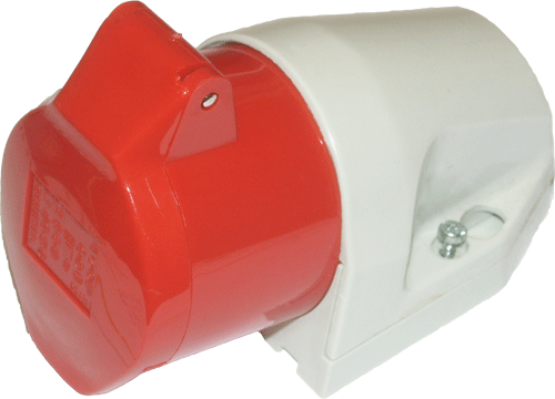 Stikkontakt vegg 432-6 IP44 400V 