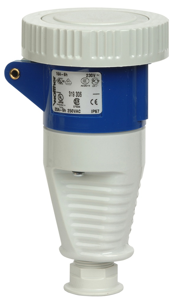 Skjøtekontakt 216-6 IP67 230V