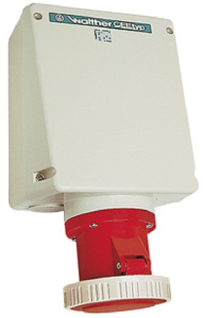 Stikkontakt vegg 4125-6 IP67 400V 