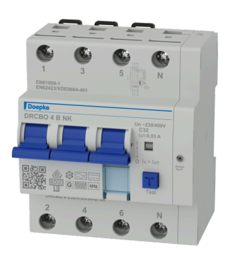 Jordfeilautomat FIC4B 32A C 4P 30mA 4,5M