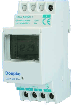 DATA MICRO2+ digitalt ur 2 kanaler 2 moduler DIN
