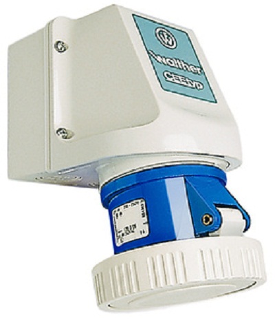 Stikkontakt vegg 216-6 IP67 230V