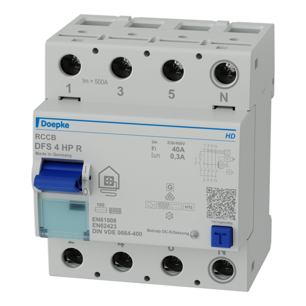 DFS4 Jordfeilbryter 40A 4P 300mA TYPE HP R HD
