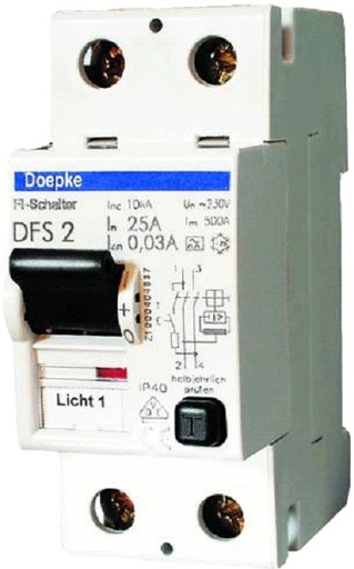 [1604848] DFS2 Jordfeilbryter 25A - 2-pol, 30mA, type A