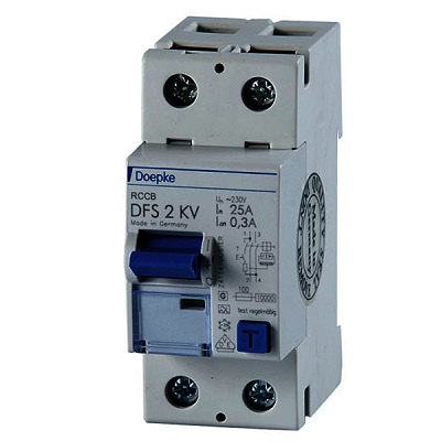 [1604854] DFS2KV Jordfeilbryter 40A - 2-pol, 100mA, type A KV