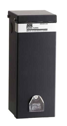 [1584704] Base vegg 2 stikkontakter 1x16Amp C Kombivern Sort