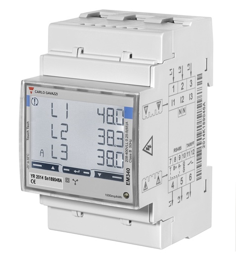 [8210023] Måler 3-pol 65Amp digital EM340 MID