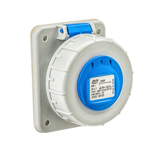 [1500687] Stikkontakt innfelt 2/16+J Schuko IP67