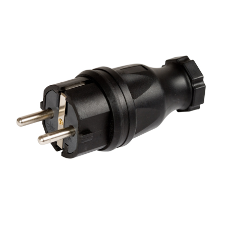 [1500689] Plugg 2/16+jord gummi IP44 schuko