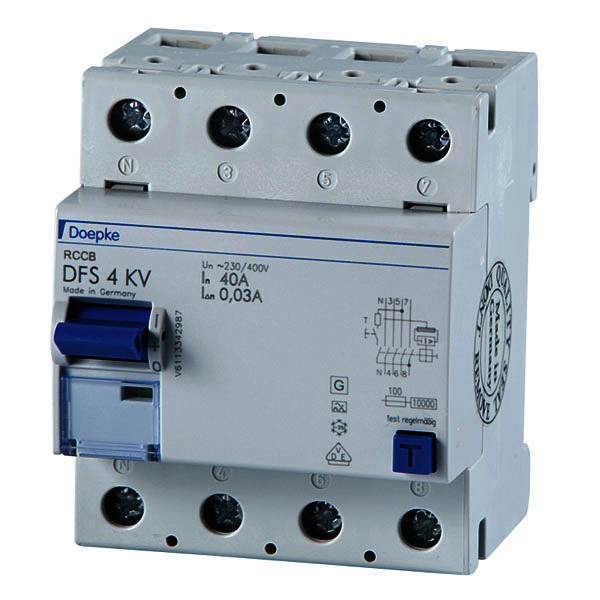 DFS4KV Jordfeilbryter 63A - 100mA, type A 3kA