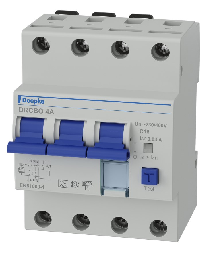 Jordfeilautomat FIC4 16A C 4P 30mA 4M