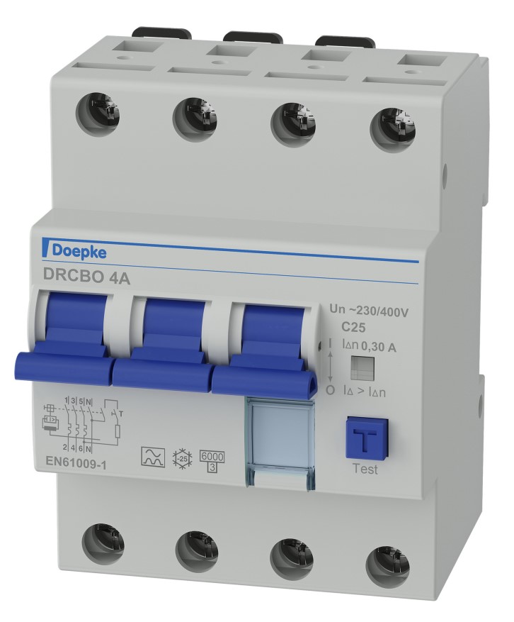 Jordfeilautomat FIC4 32A C 4P 300mA 4M