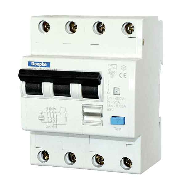 Jordfeilautomat FIC4 32A C 4P 100mA 4M