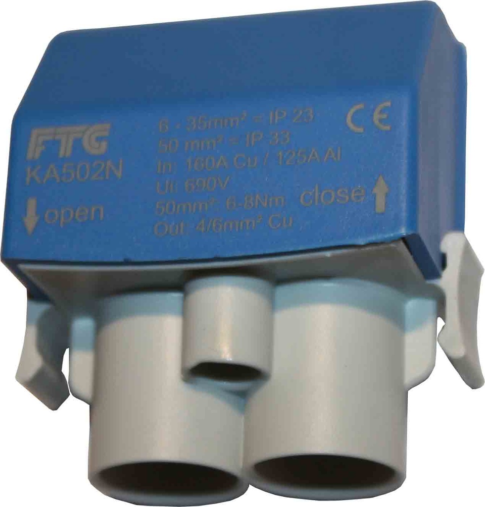 KA502 Koblingsklemme Blå 2x50 Al+1x6 Cu