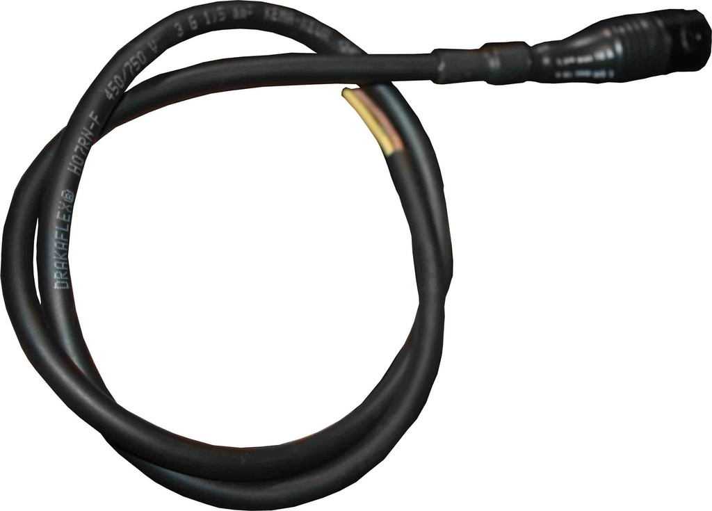 Kabel H05VV-F 1,5mm² 0,5m m/plugg Han IP68