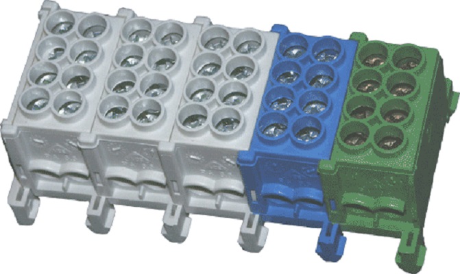 Avgreningsklemme 5P 4x25mm² 3/N/PE