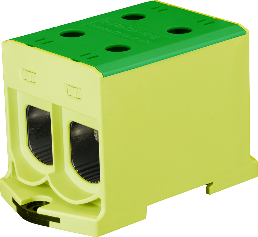 Avgreningsklemme Al/Cu 2x240mm² gul/grønn
