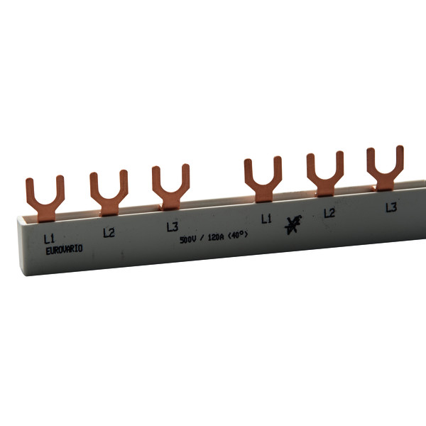 Samleskinne 12 modul 3pol (fas) 10mm²