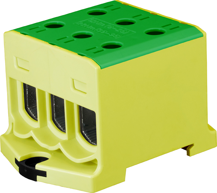 Koblingsklemme 3x95mm² Al/Cu Gul/Grønn