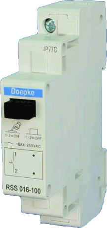 RSS 016-200L bryter 2pol 16Amp 1 modul m/lys DIN