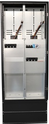 [1724303] Tilknytningsskap komplett Dobbel 230V IT 63Amp Sort