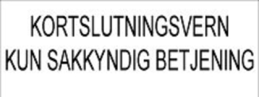 [1803426] Skilt kortslutningsvern 80x30mm