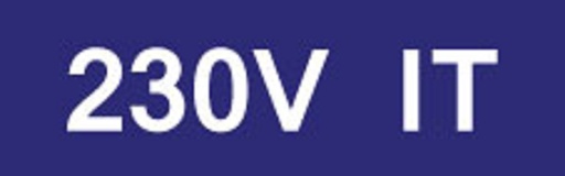 [1803428] Skilt 230V IT 80x25mm