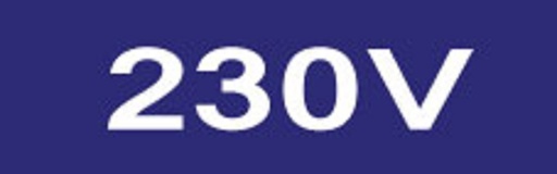 [1803427] Skilt 230V 80x25mm Blå