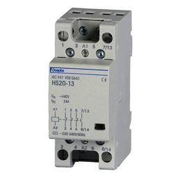 [4101016] HS25-30 Kontaktor 25A 3NO 230V 2 moduler DIN