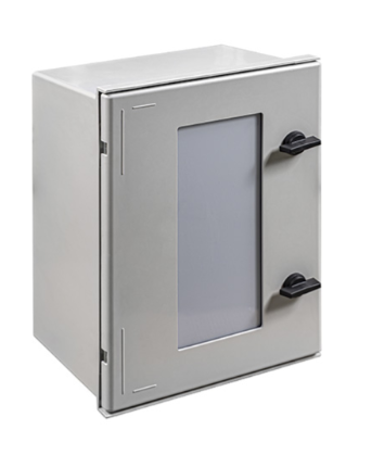 [1740261] Glass polyesterskap IP66 u/montasjeplate transparant