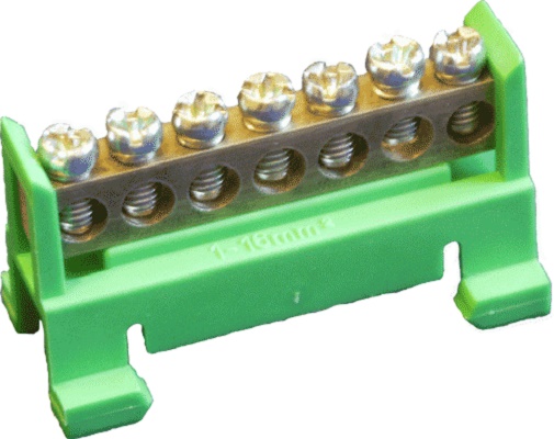 [1204160] Jordskinne 7x10mm² DIN