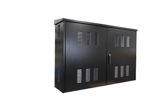 [2410391] Inverterskap 2D Al B160 Sort Komplett 18M