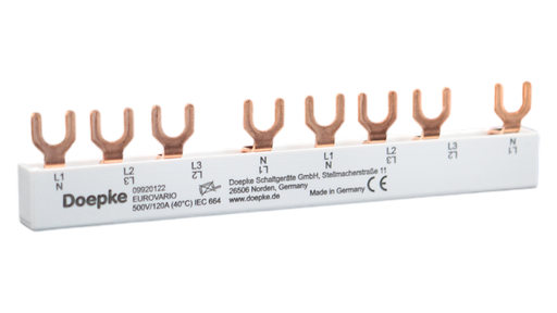 [1604766] Samleskinne 8mod. 10mm² L1-L2-L3-N 400V(3+N)