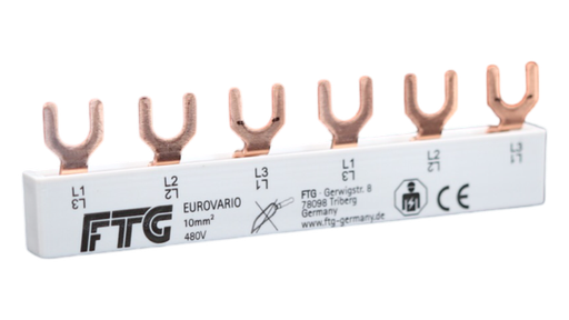 [1604702] Samleskinne 6modul 3pol (fas) 10mm²