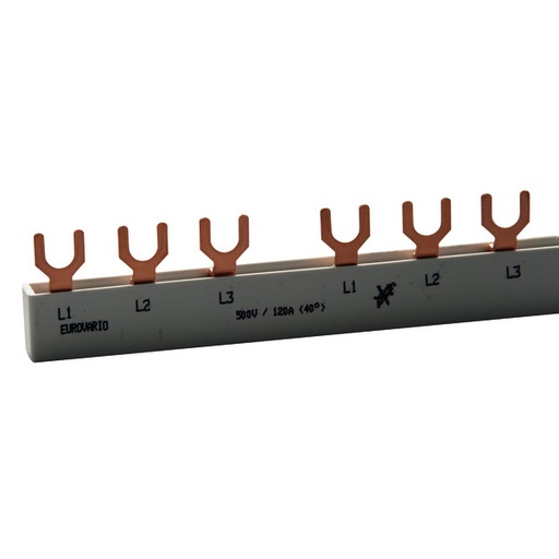 [1604703] Samleskinne 12 modul 3pol (fas) 10mm²
