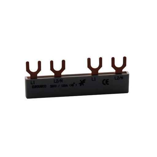 [1604729] Samleskinne 4modul 2pol (fas) 10mm²