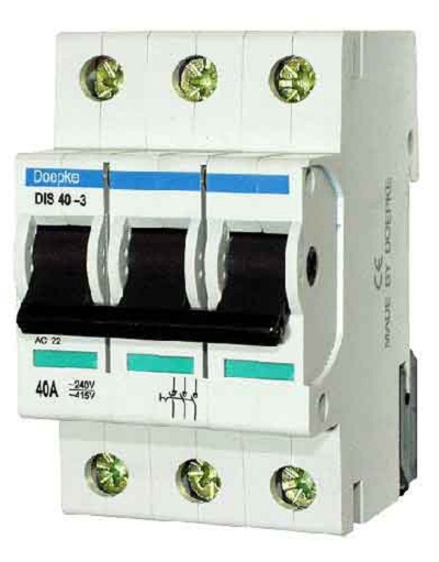 [1401562] RH080 Lastbryter 80Amp 3pol 3modul